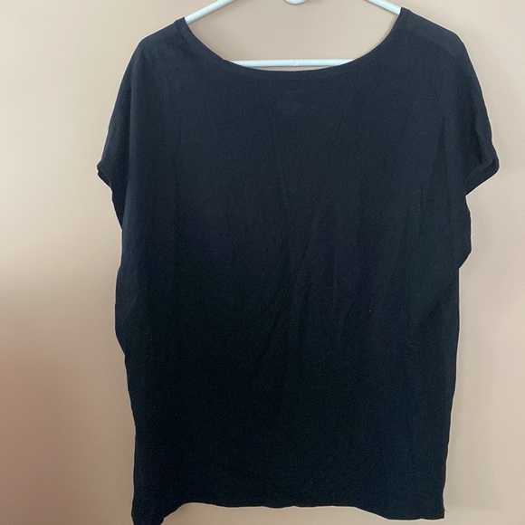 Lane Bryant Black knit back blouse - Picture 4 of 4